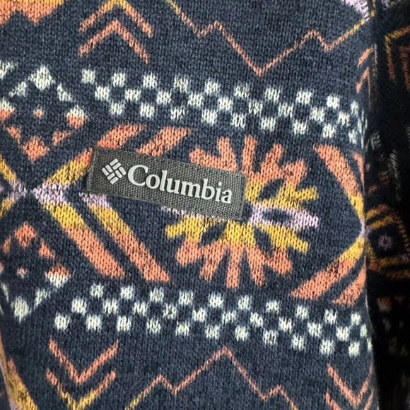 Columbia Sweater Weathe Fleece Crew  Shirt Pullover Nocturnal Pinecones XL - Picture 9 of 13